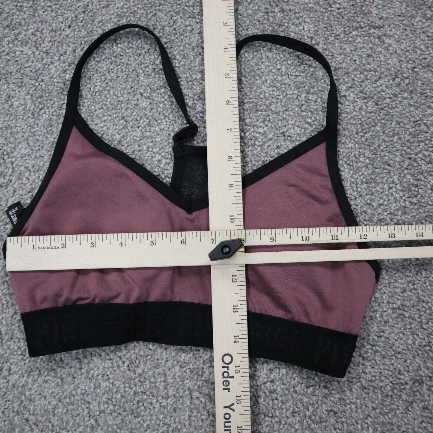 Pink Sports Womens Activewear Sports Bra Adjustable Strap Pink Black Size Small