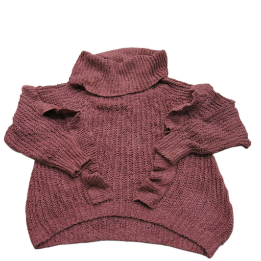 Express Womens Pullover Sweater Knitted Long Sleeve Cowl Neck Maroon Size S/P