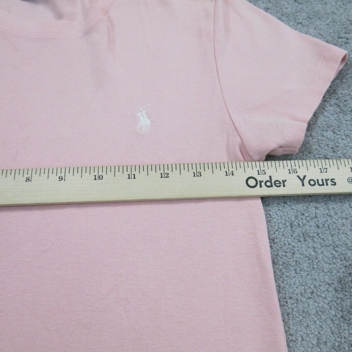 Ralph Lauren Women Pullover T-Shirt Top Crew Neck Short Sleeve 100%Cotton Pink L