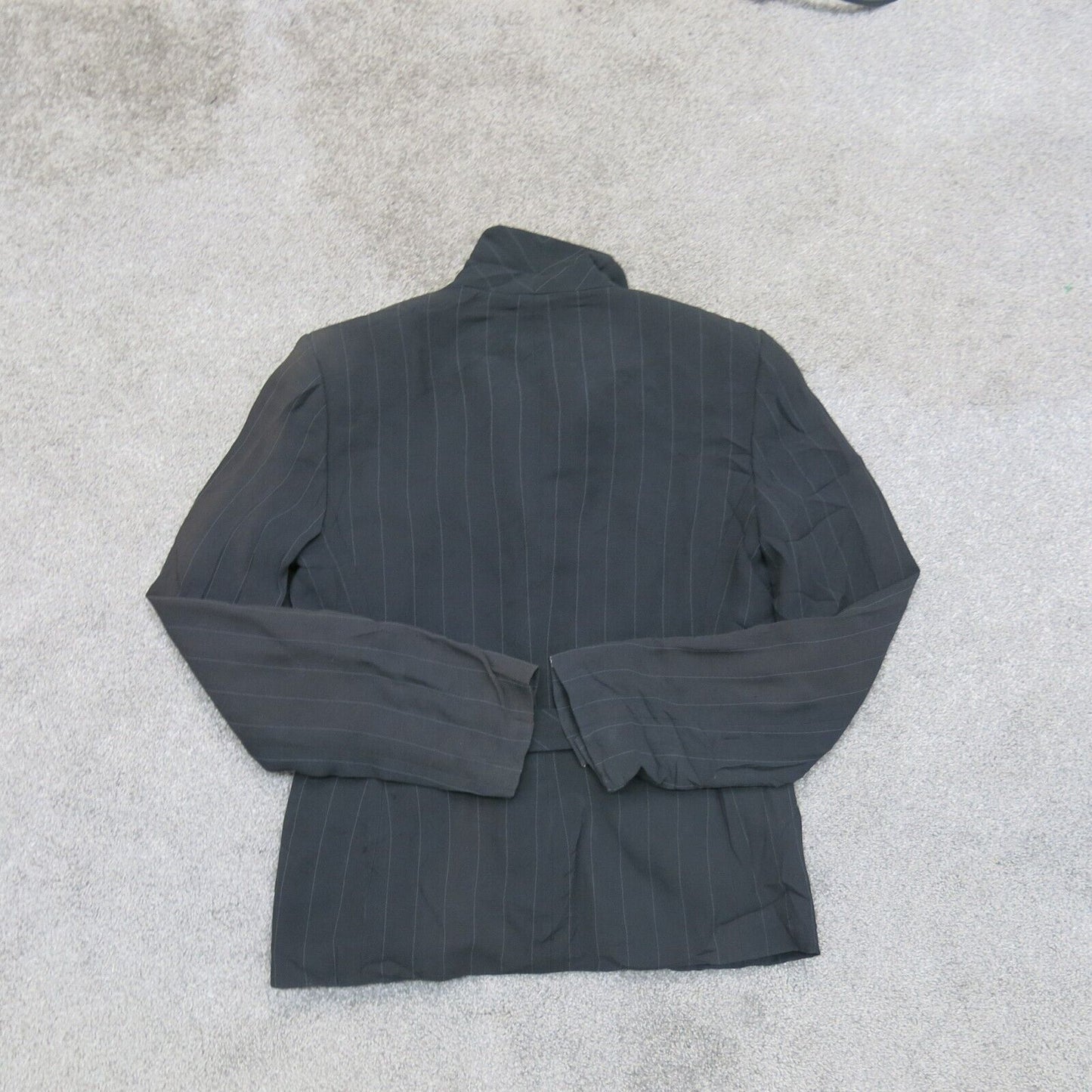 Ann Taylor Women Blazer Coat Long Sleeve Single Breasted Pocket Cotton Black 4