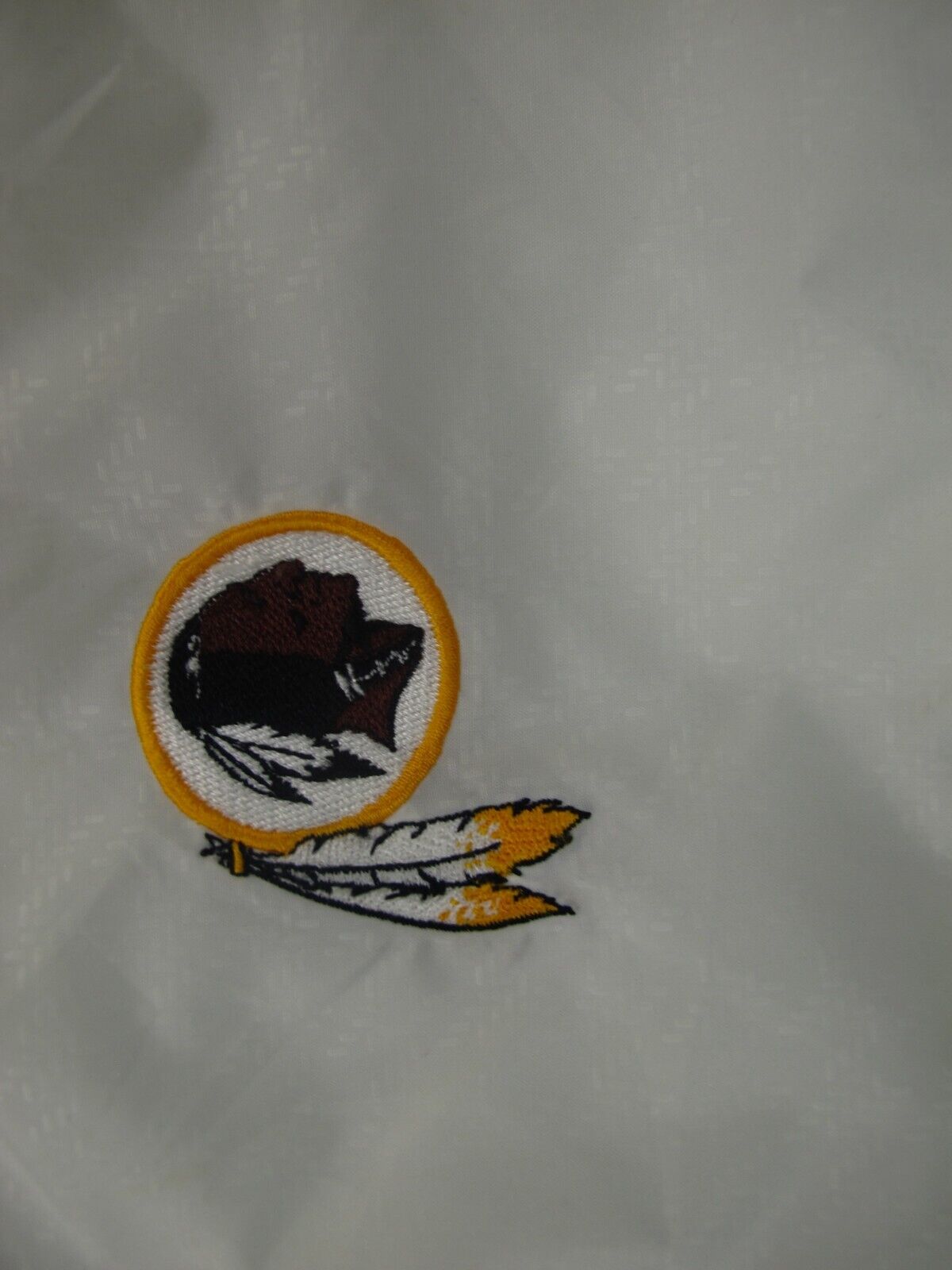 NFL Team Apparel Womens Puffer Coat Full Zip Up Mock Neck Redskins White SZ XL