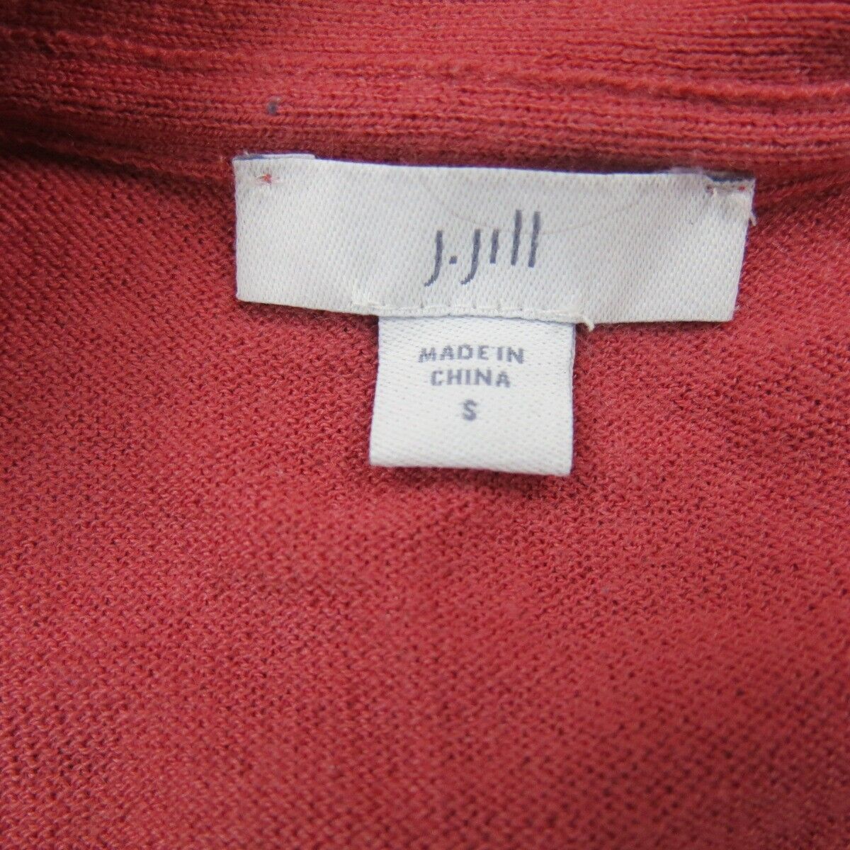 J Jill Womens Cardigan Sweater Knitted Long Sleeve Pockets Pink Size Small