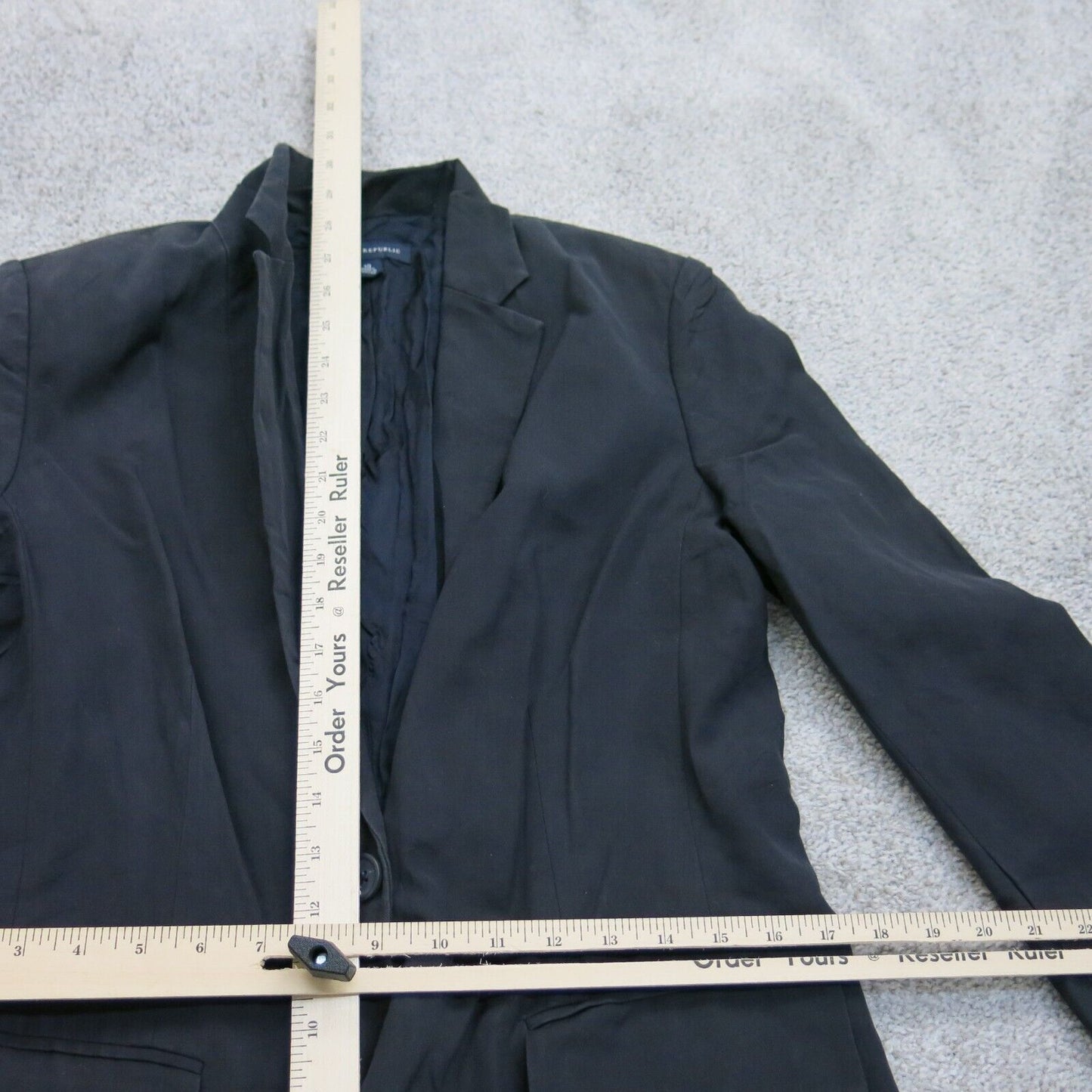 Banana Republic Women Blazer Coat Single Breasted Solid Black Size 10