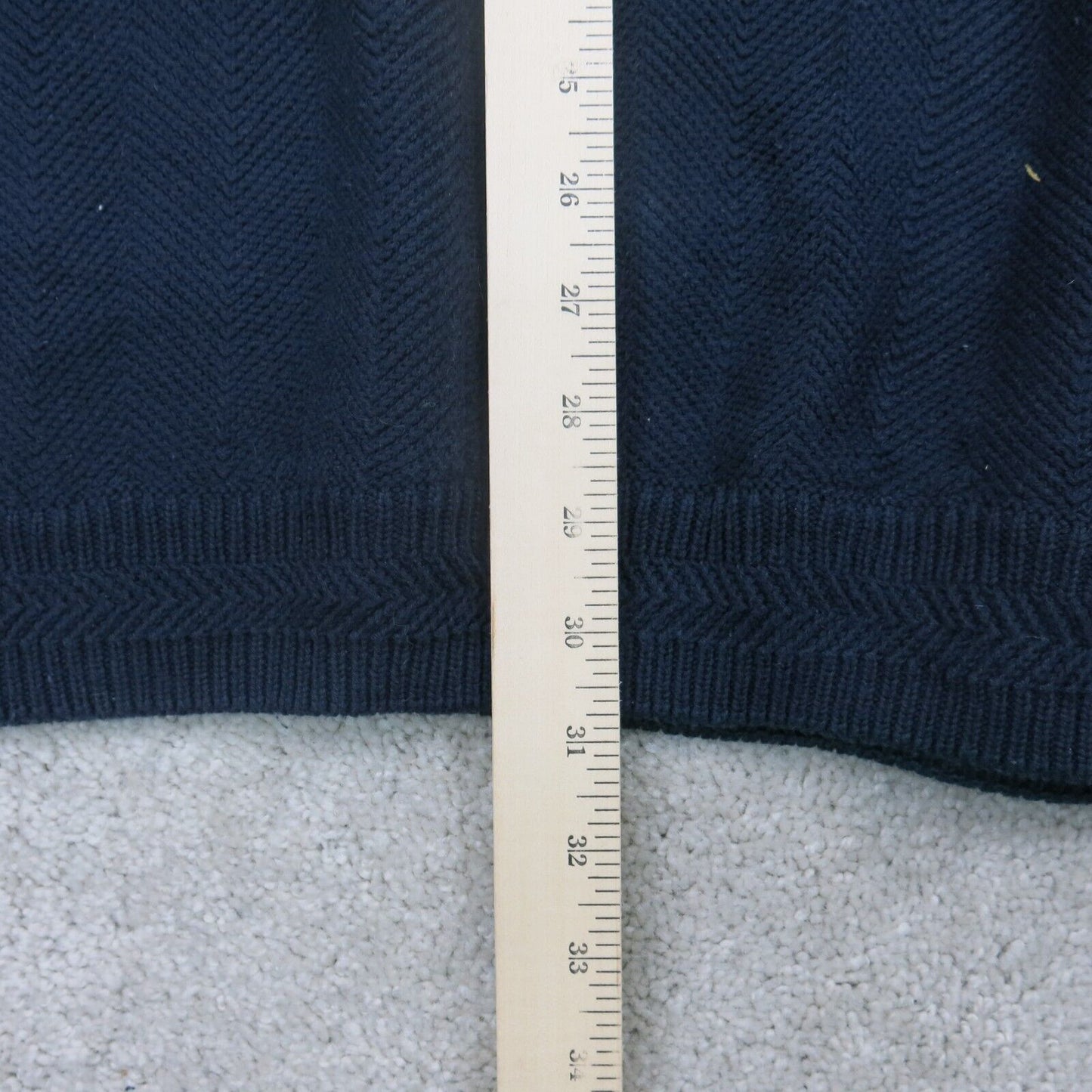 Chaps Ralph Lauren Mens Crew Neck Sweater Long Sleeves Navy Blue Size Large