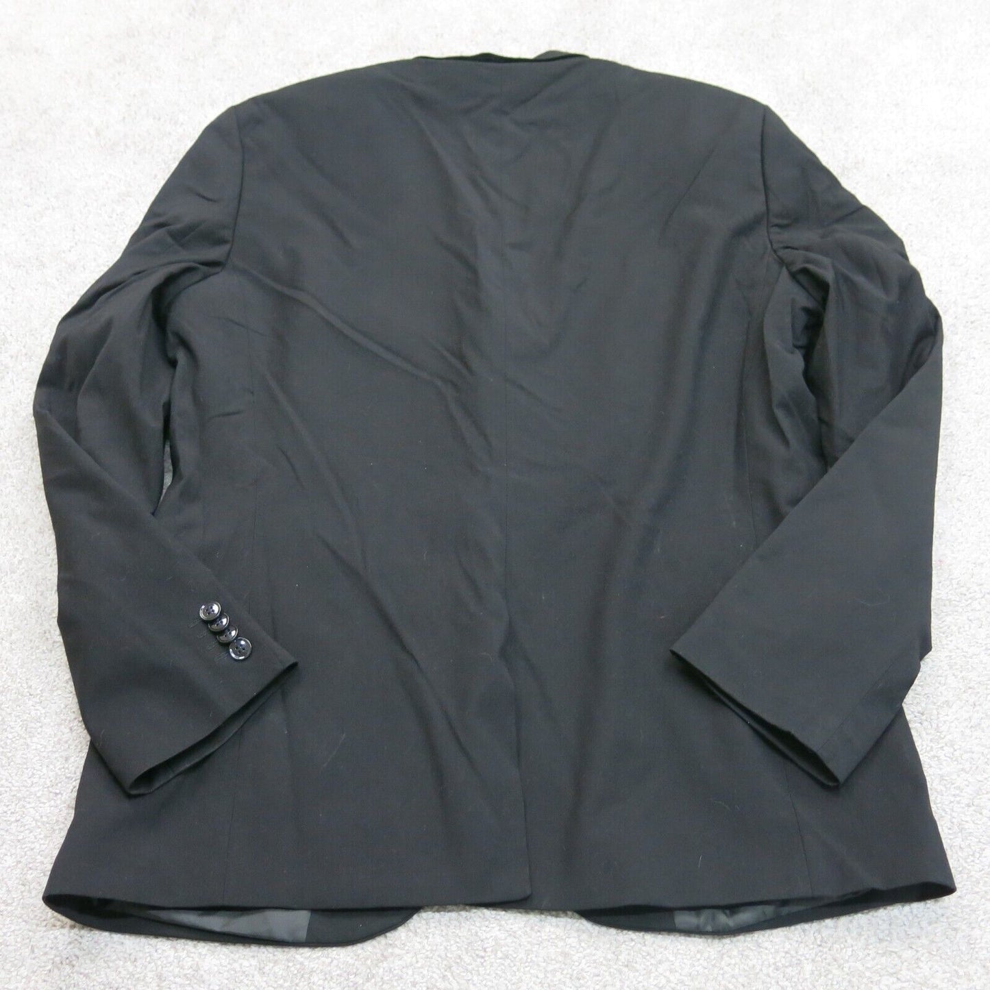 H&M Mens Blazer Coat Single Breasted Slim Fit Long Sleeves Black Size 44R