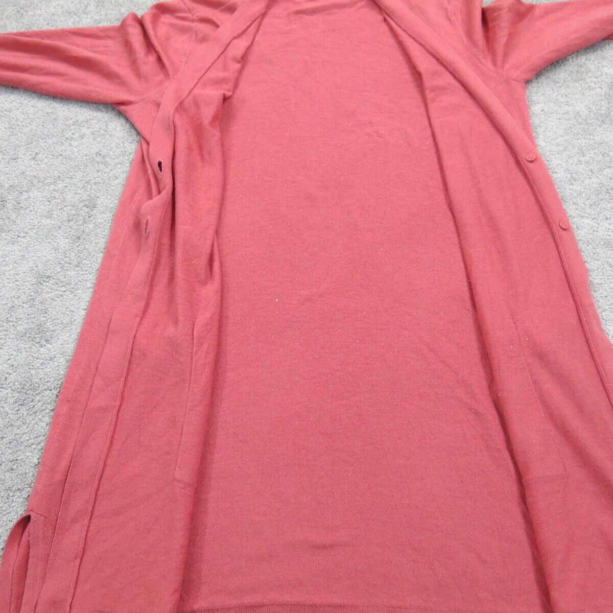 J Jill Womens Cardigan Sweater Knitted Long Sleeve Pockets Pink Size Small