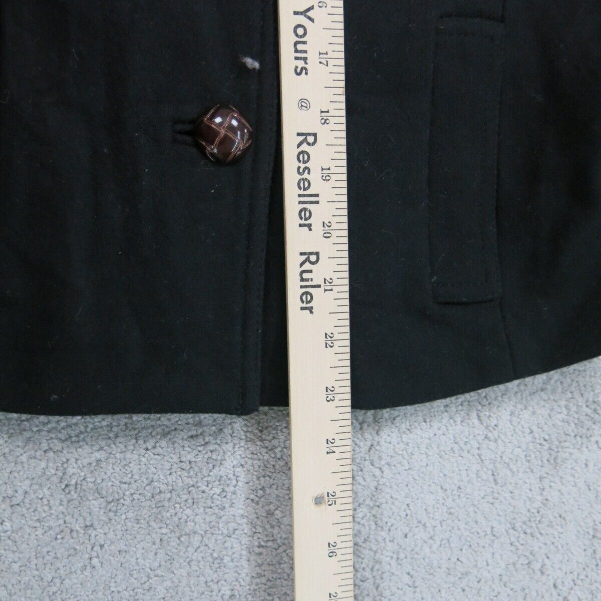 Banana Republic Womens Pea Coat Jacket Single Breasted Long Sleeves Black Small
