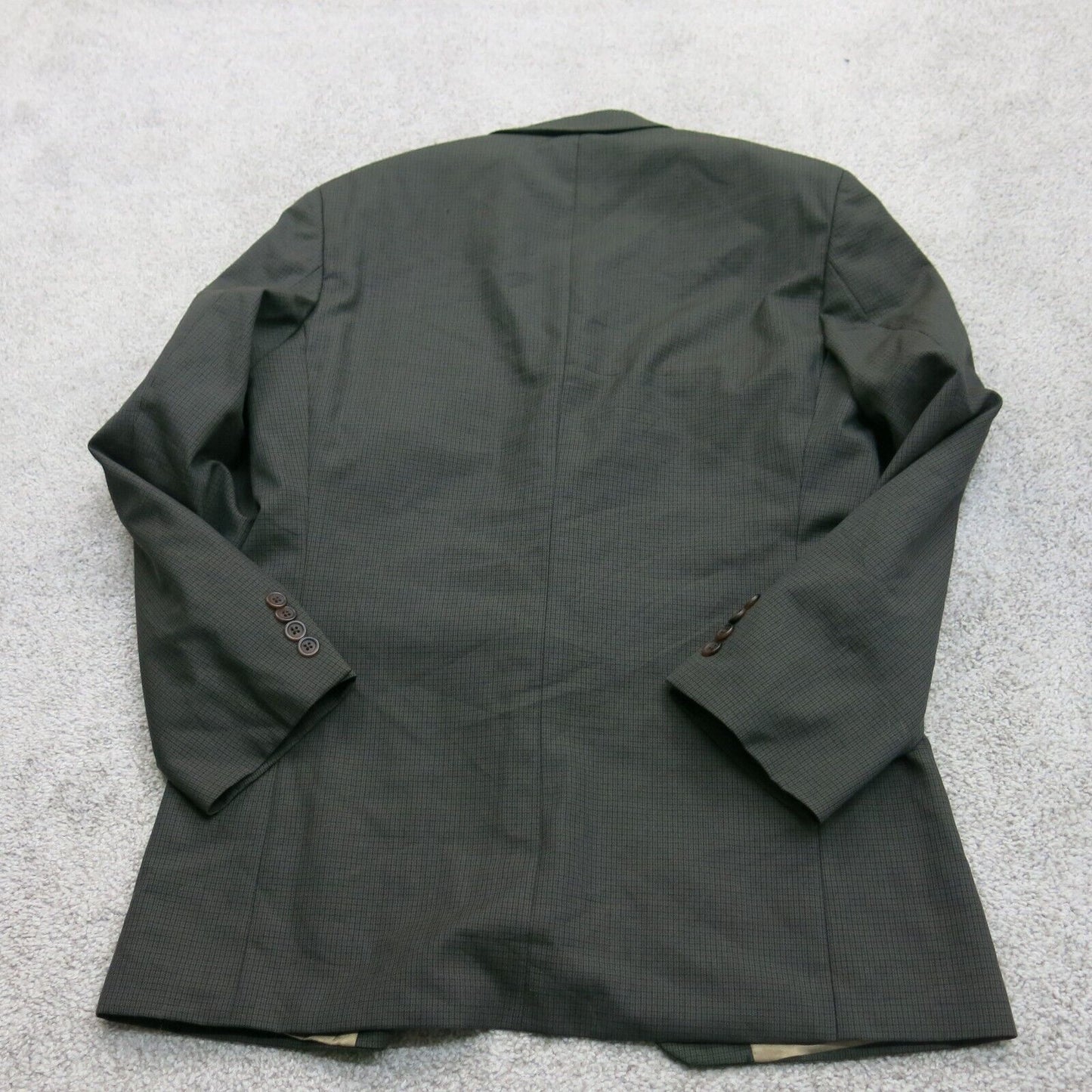 CHAPS Ralph Lauren Men Blazer Coat Single Breasted Pockets Green Size 38 Reg