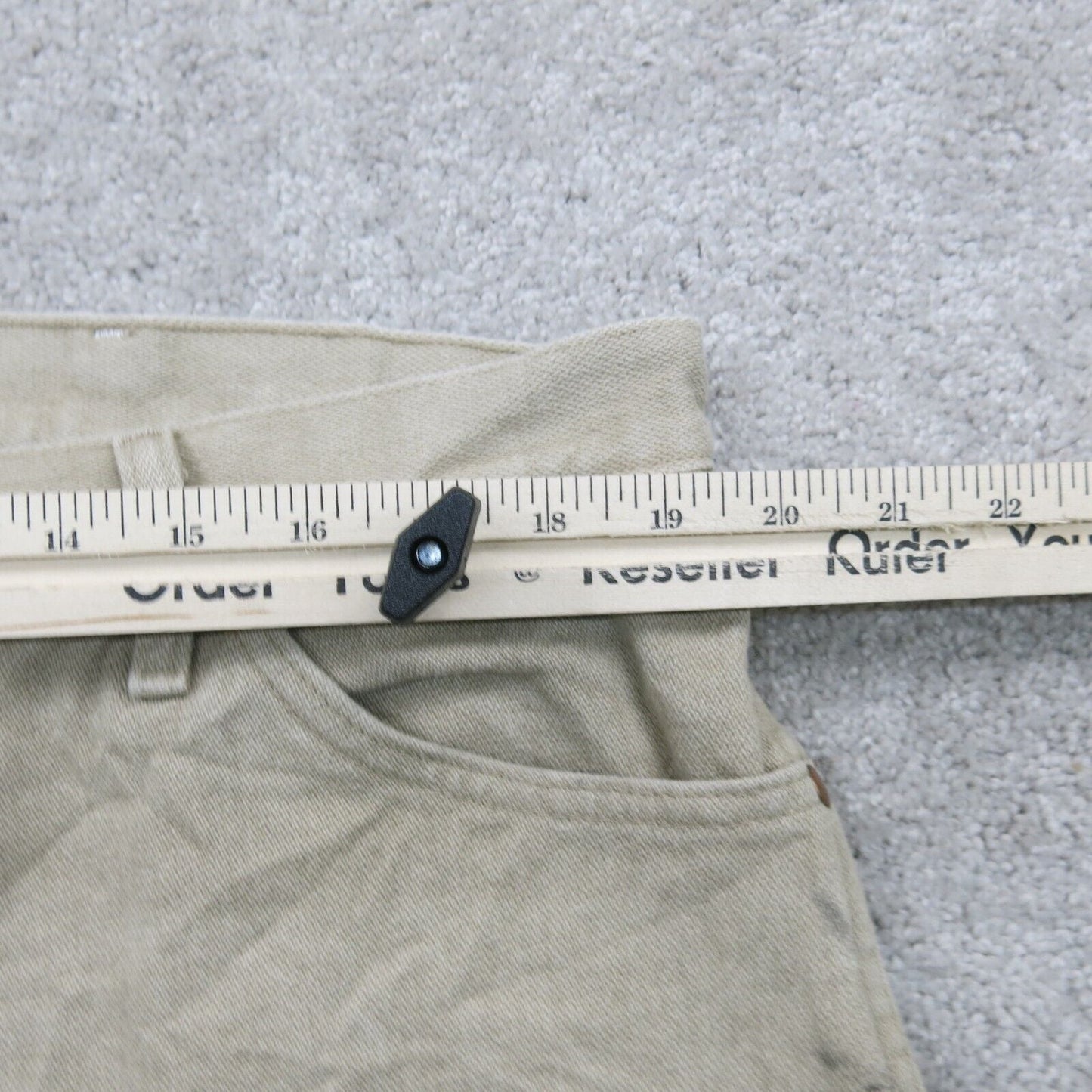 Wrangler Men Jeans Straight Leg High Rise 100% Cotton Stretch Beige Size W40XL34