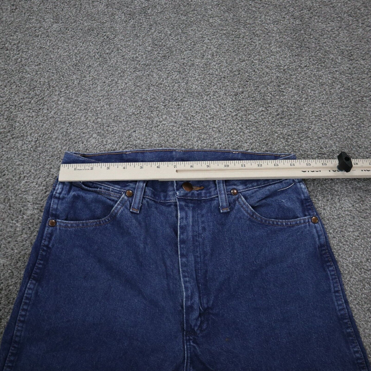 Wrangler Mens Jeans Straight Leg Denim 100 Cotton Mid Rise Blue Size W31XL30