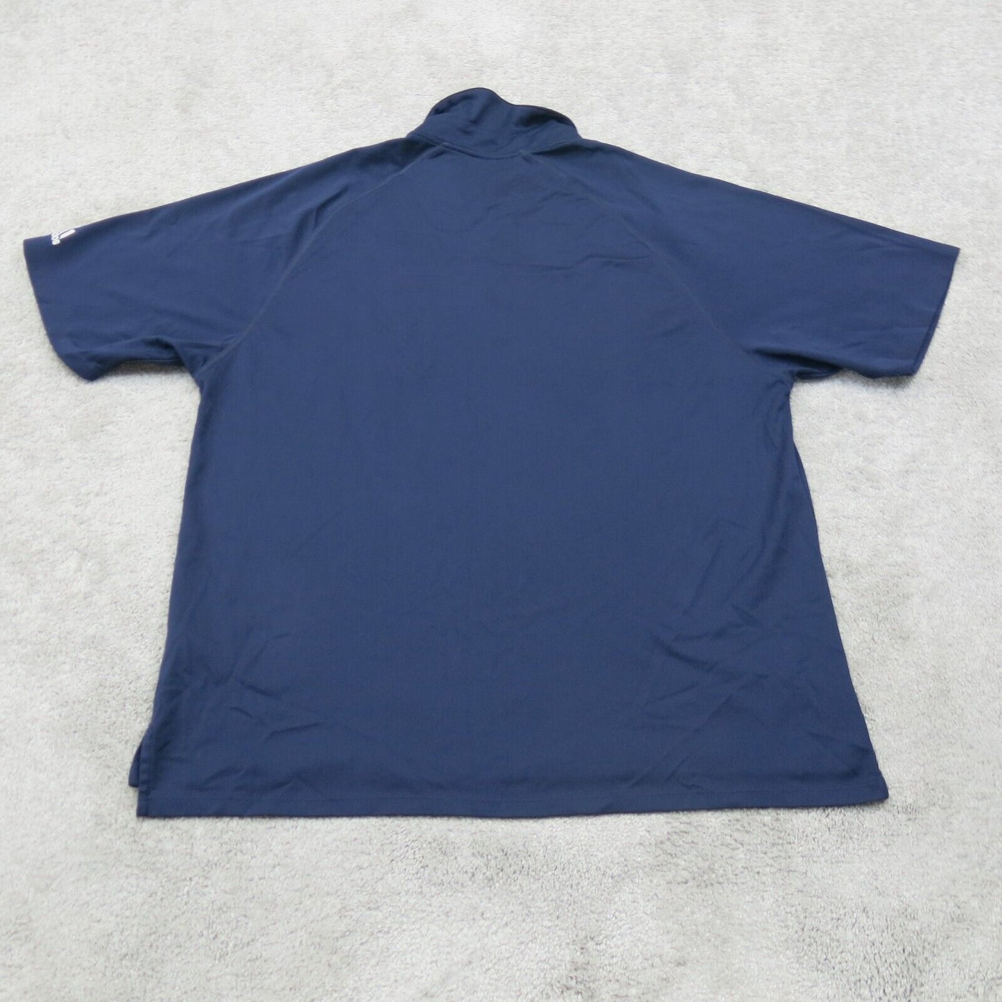 Adidas Mens Polo Shirt Short Sleeves Logo Navy Blue Size X Large