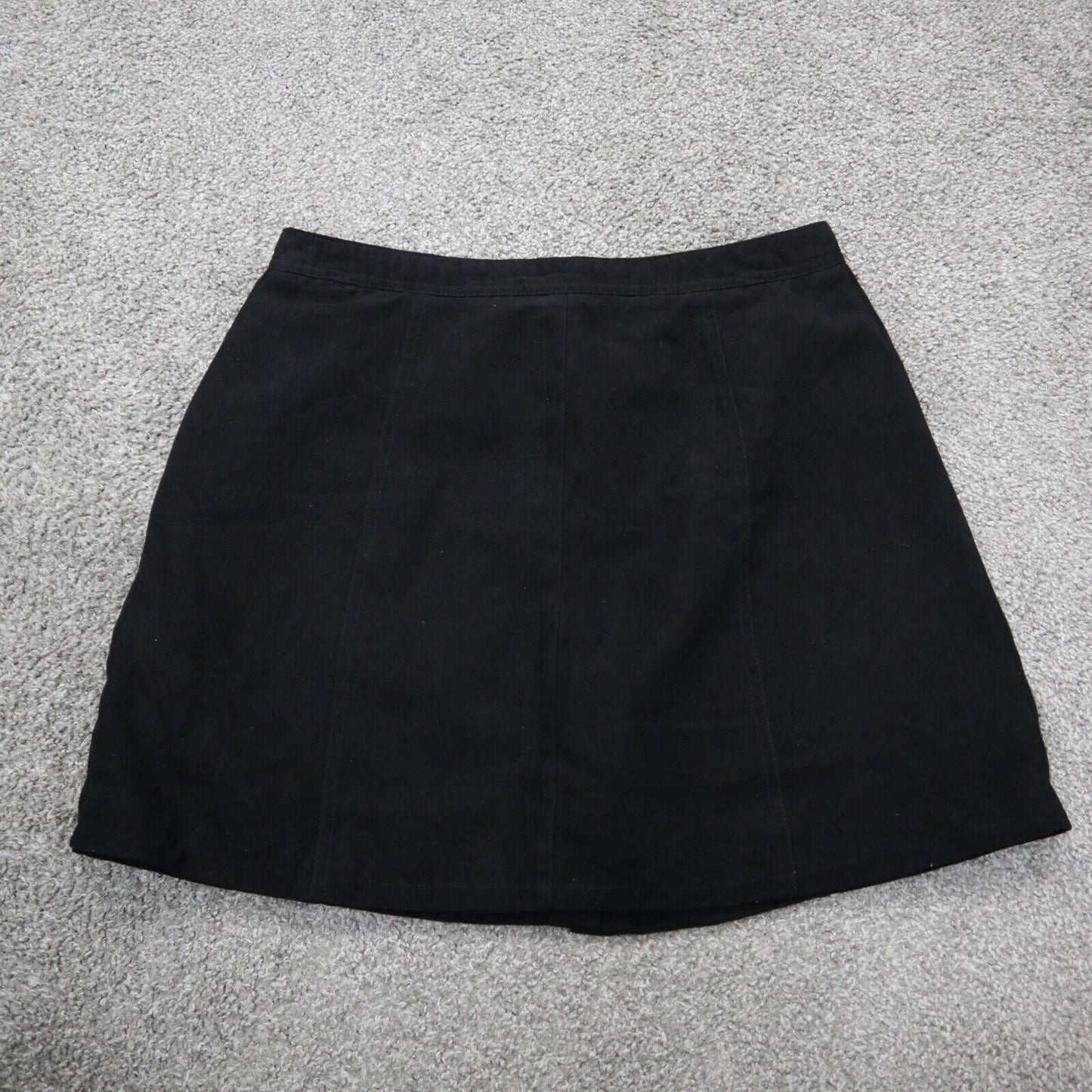Divided By H&M Womens Straight & Pencil Mini Skirt Faux Suede Black Size US 10