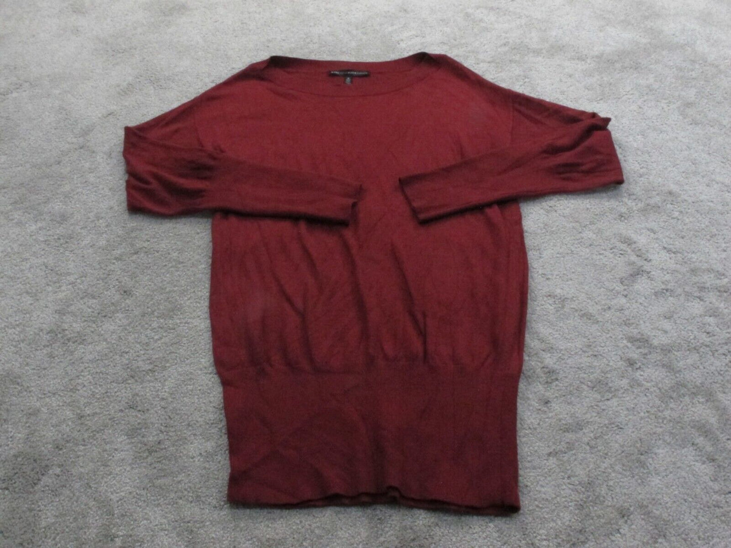 White Black House Market Womens Pullover Knitted Sweater Long Sleeve Red Size M