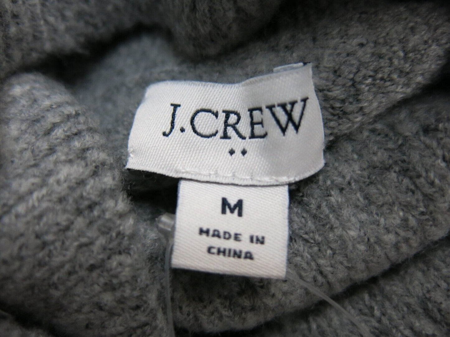 NWT J. Crew Womens Sweater Dress Striped Long Sleeve High Neck Gray White Size M