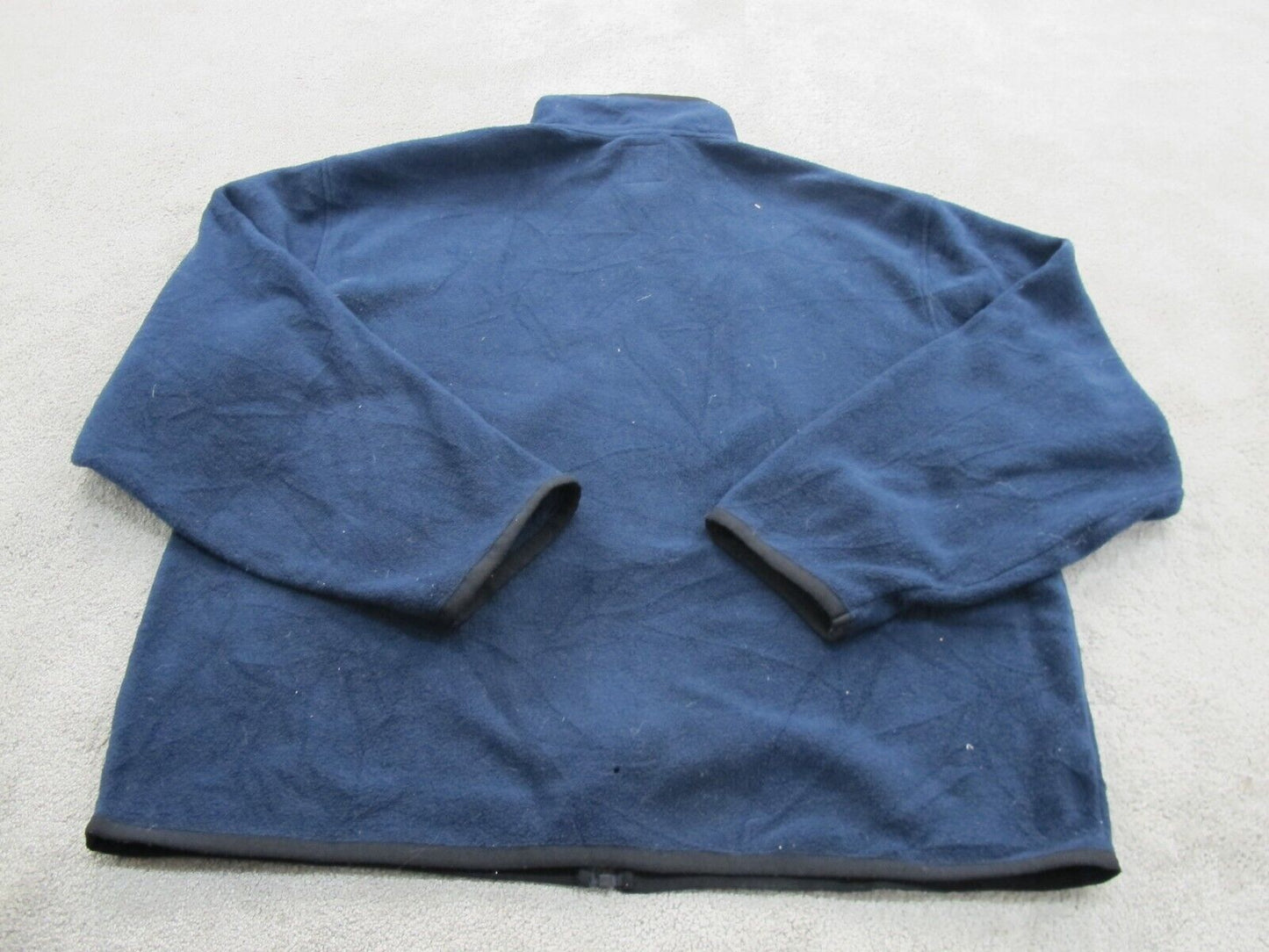 Gap Mens Fleece Jacket Full Zip Up Long Sleeves Mock Neck Blue Size X Large