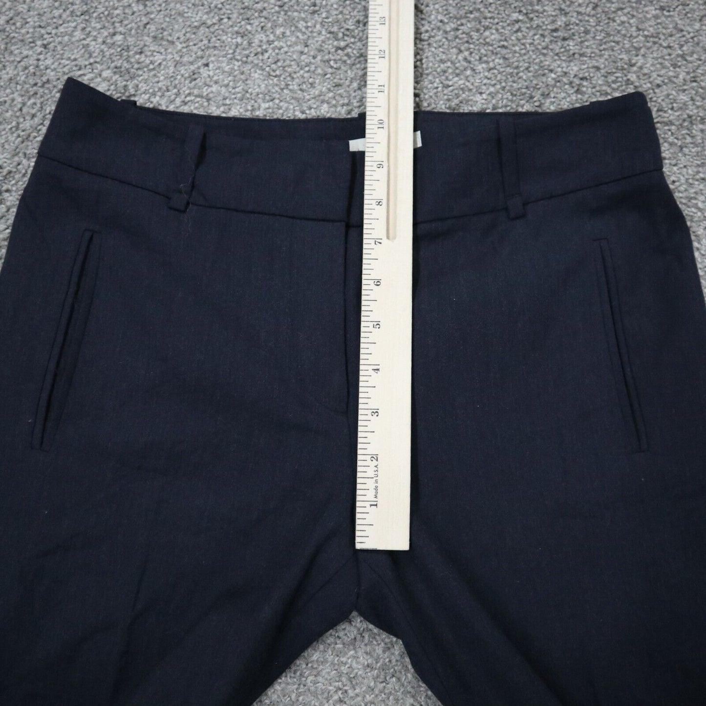 Ann Taylor Loft Mens Pants Wide Leg Dress Pant Mid Rise Pockets Black Size 2