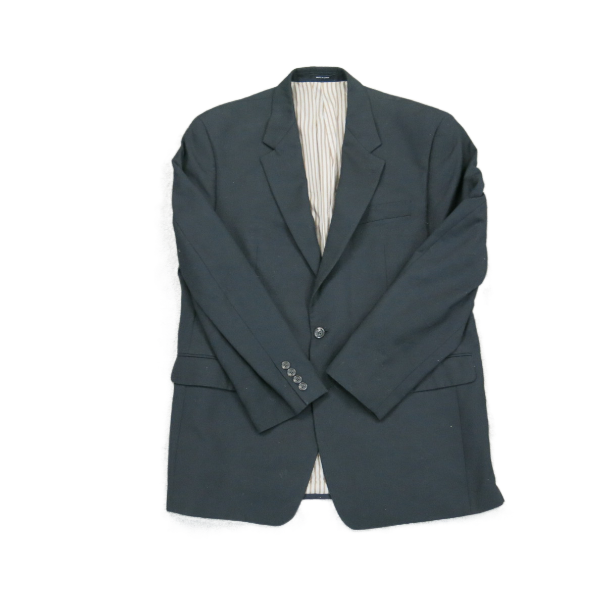 Ralph Lauren Mens Blazer Coat Single Breasted Long Sleeve Pocket Black SZ 42R