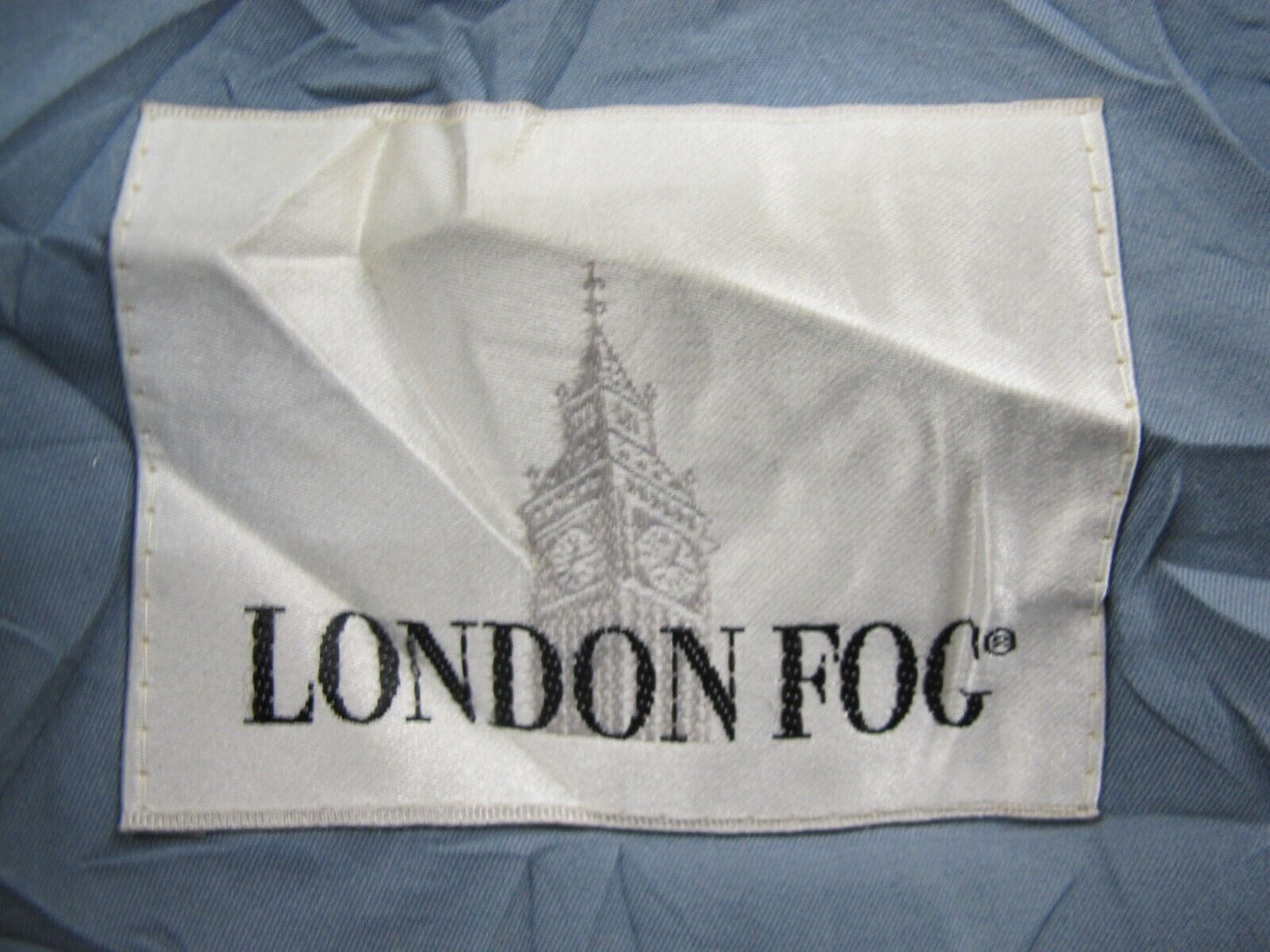 London Fog Mens Windbreaker Coat Jacket Full Zip Up Long Sleeve Blue Size XL Reg