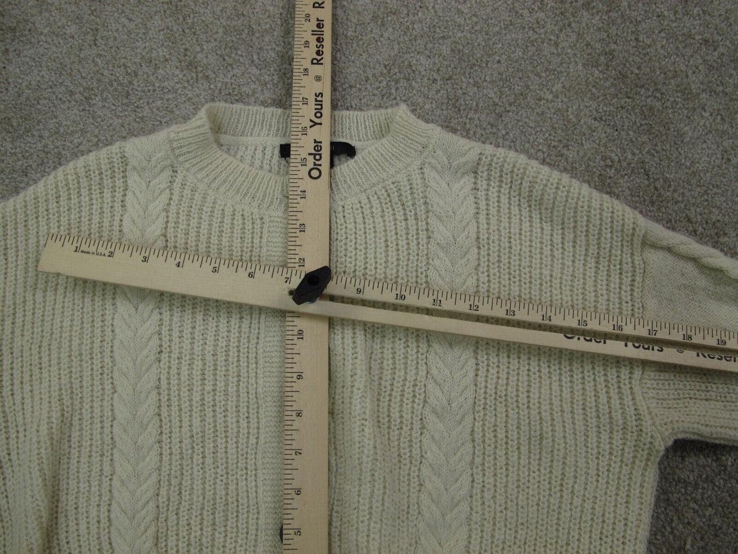 Forever 21 Womens Crop Cardigan Sweater Long Sleeves Knitted Aqua Green Size S