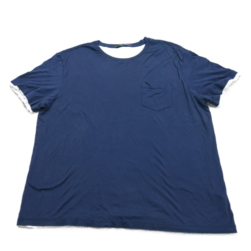 Ralph Lauren Mens Crew Neck T Shirt Short Sleeves Front Pocket Navy Blue Medium