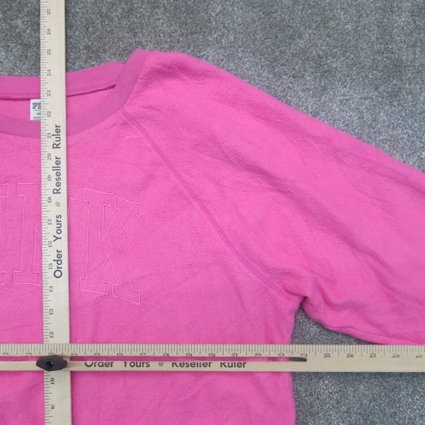 Pink Victoria Secret Womens Sweater Knitted Crew Neck Long Sleeves Pink SZ L/G