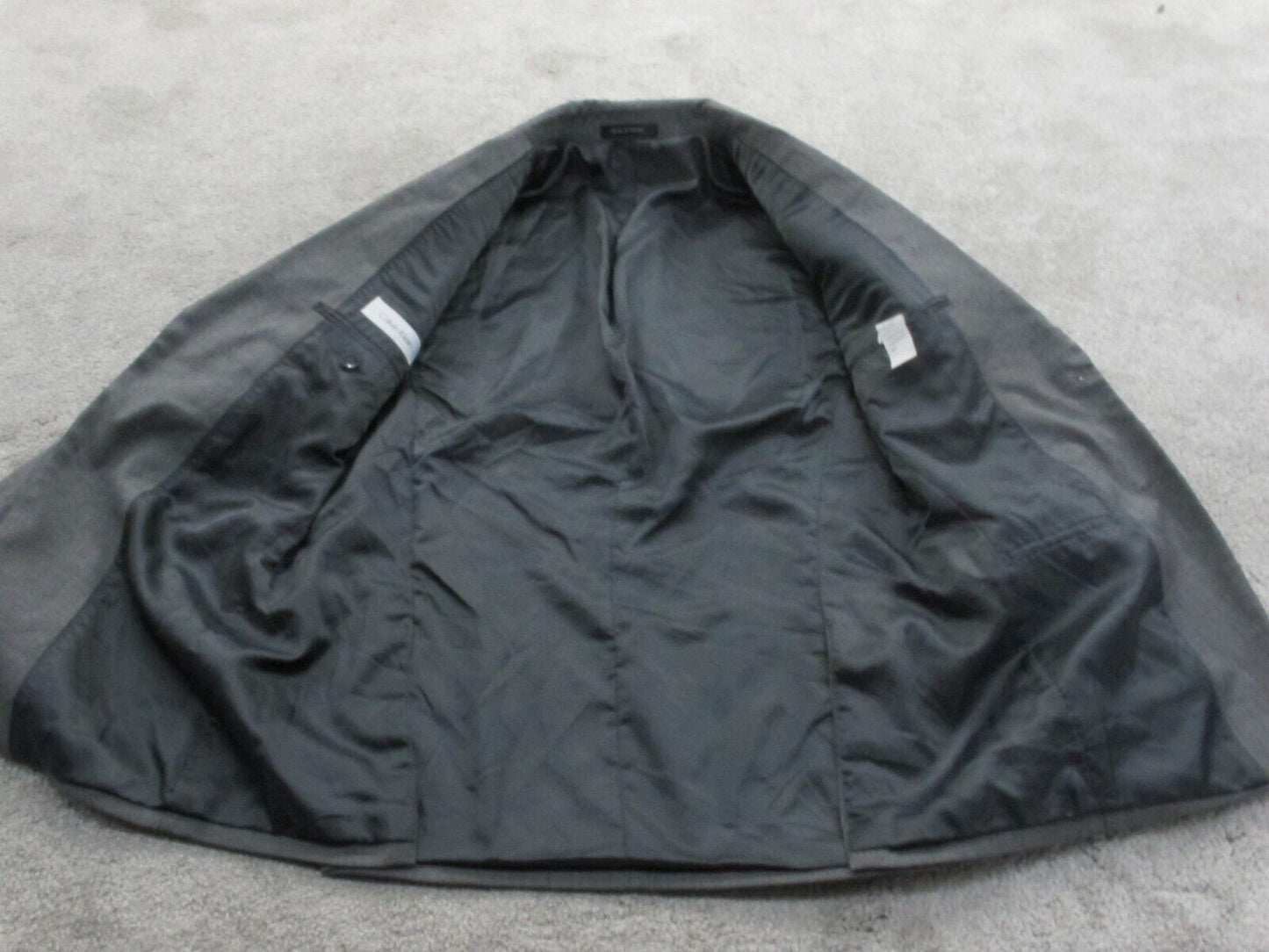 Calvin Klein Mens Blazer Coat Single Breasted Long Sleeves Charcoal Size 38R