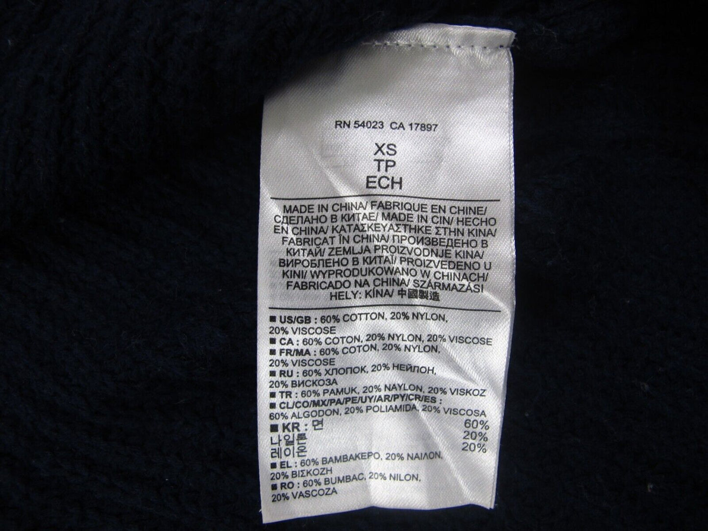 Banana Republic Womens Knitted Pullover Sweater Long Sleeve Navy Blue SZ X Small