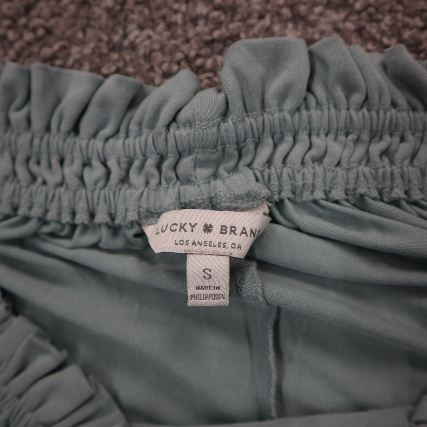 Lucky Brand Womens A Line Skirt Elastic Waist Pull Light Blue Size Small