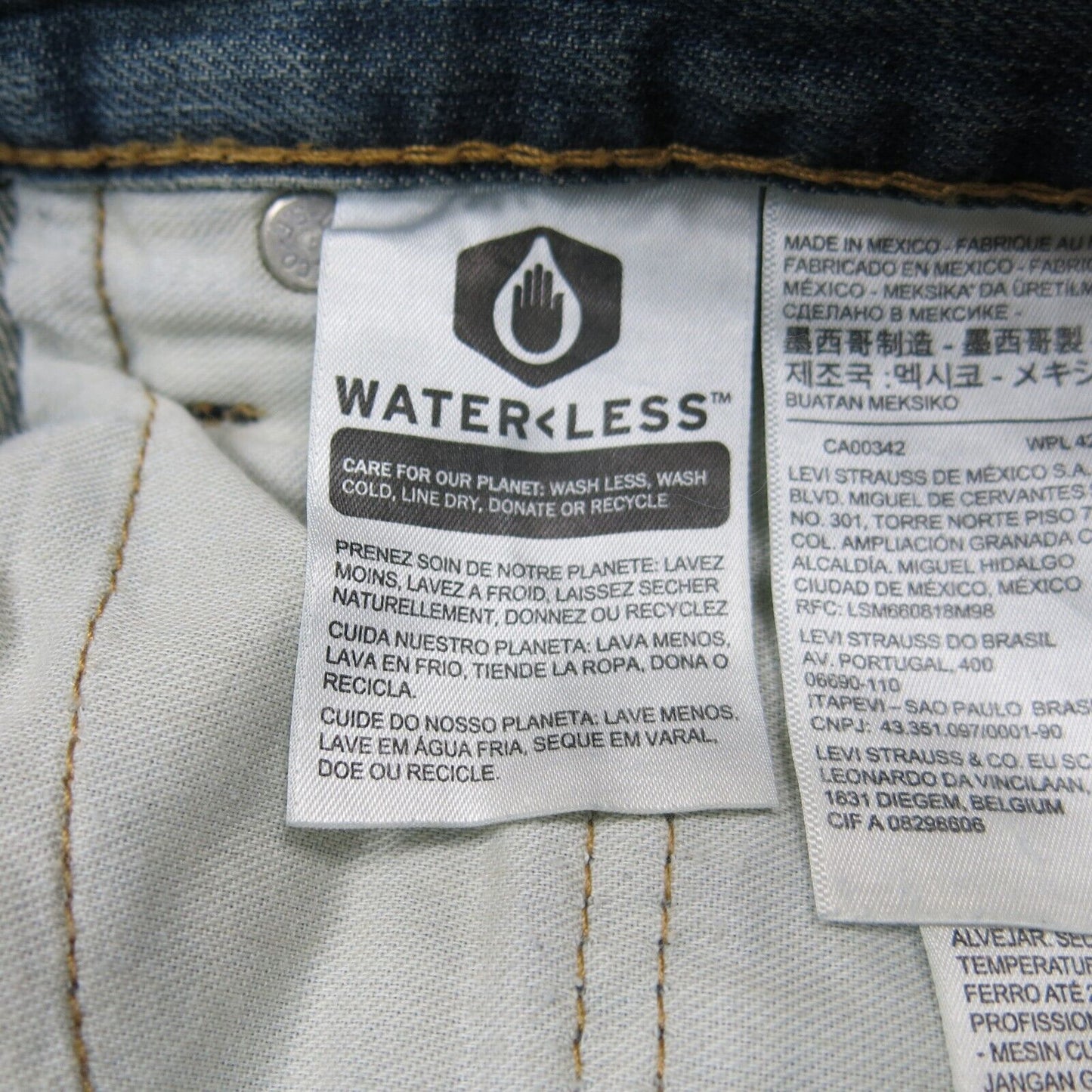 Levis 559 Mens Jeans Straight Leg Denim Mid Rise Pockets Blue Size W36XL32