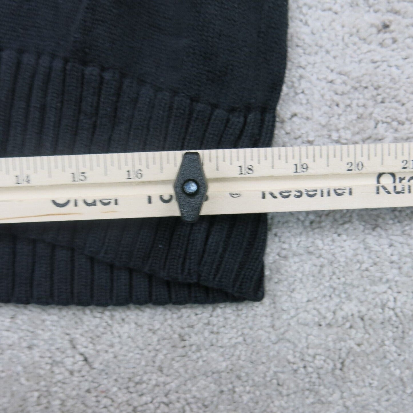 American Eagle Mens Pullover Sweater Front Button Long Sleeves Black Size Large