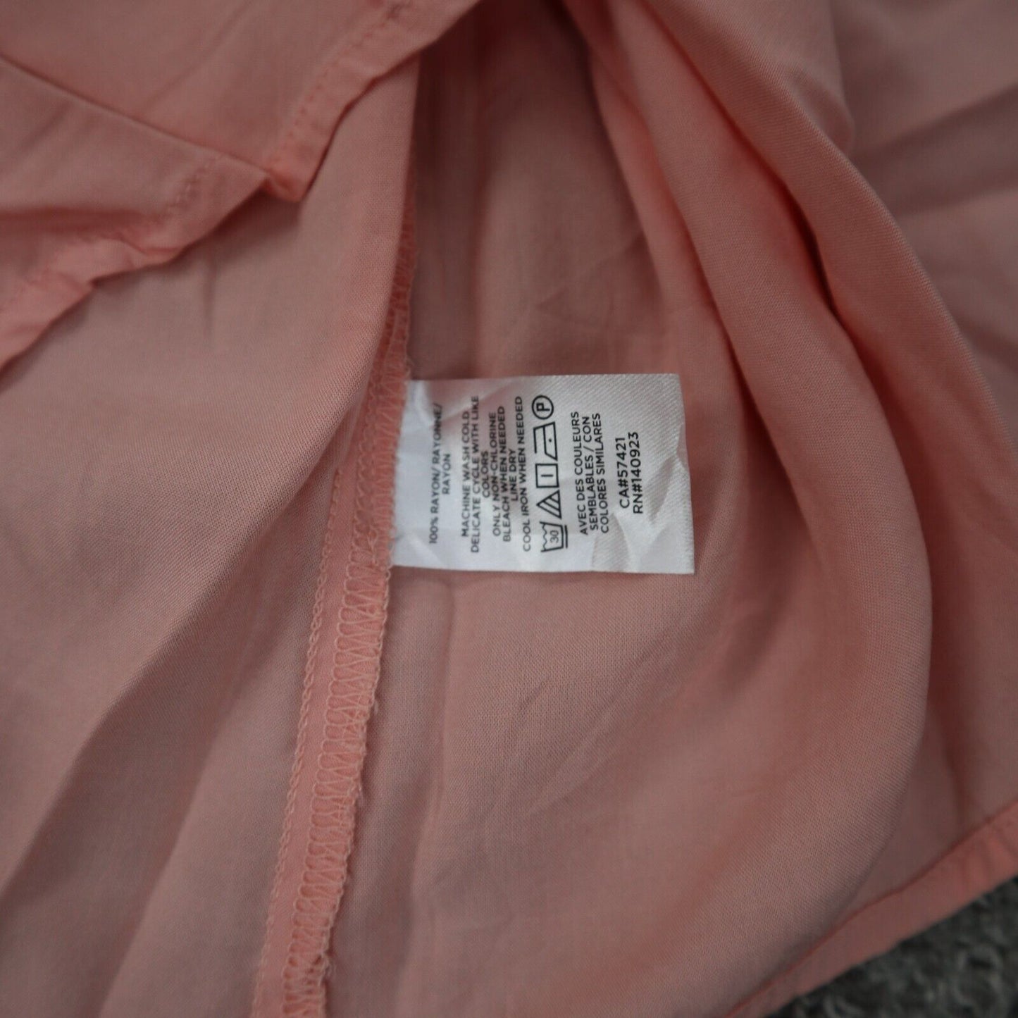 Loft Womens Casual Blouse Top Ruched Short Sleeves Round Neck Pink Size Small