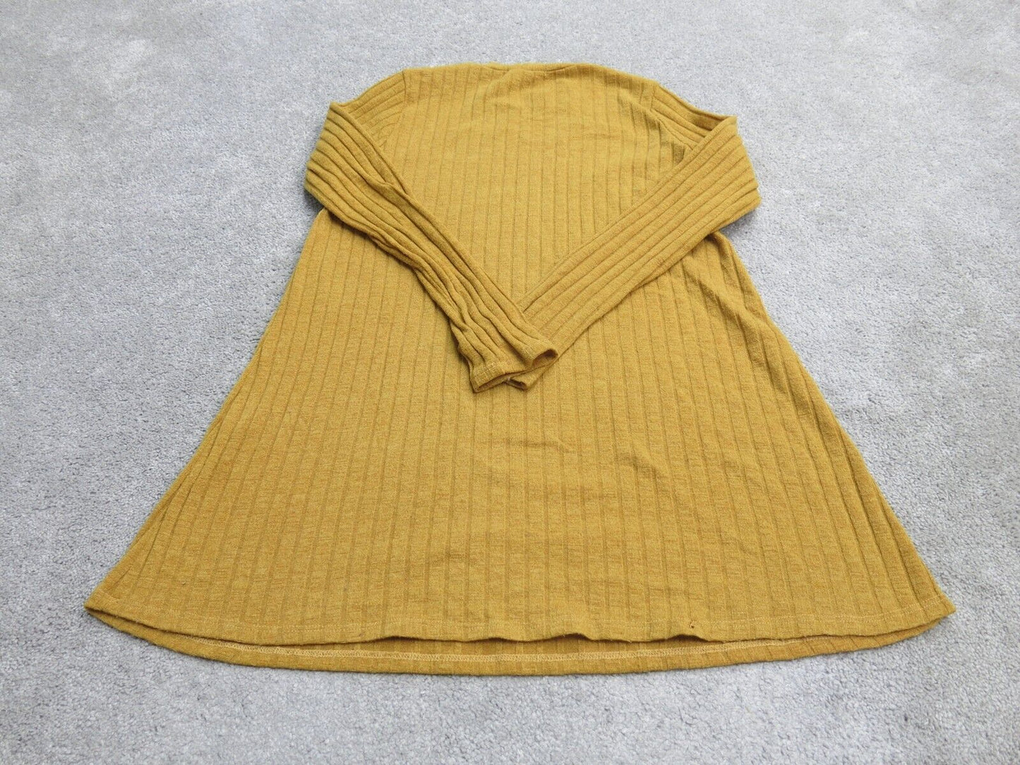 Forever 21 Womens Pullover Sweater Dress Knitted Long Sleeves Yellow Size US M