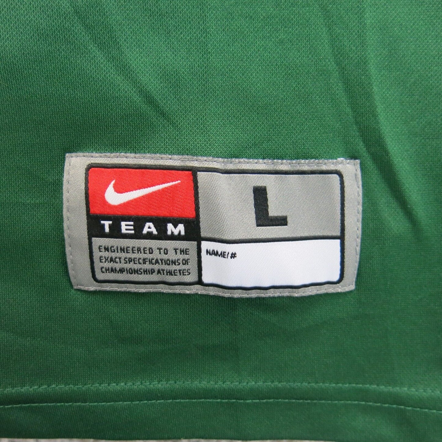 Nike Dri Fit Mens T Shirt Crew Neck Short Sleeve Logo Green Size Large