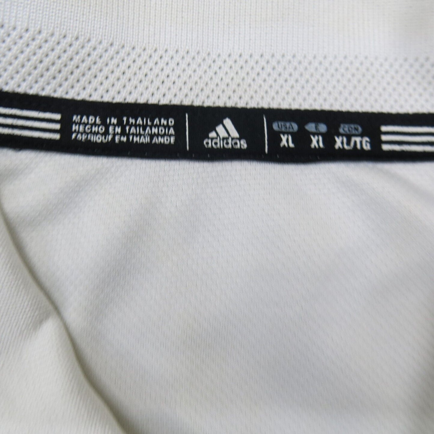 Adidas Mens Polo Shirt Climalite Short Sleeves High Low Front Button White SZ XL