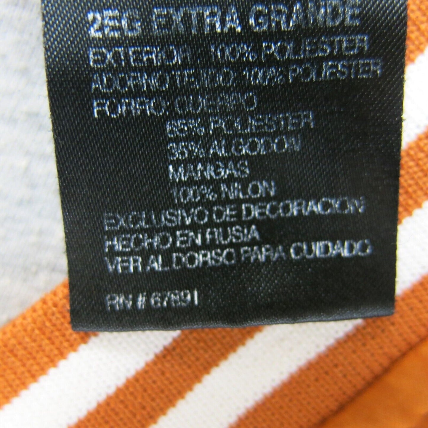 Texas Mens Sports V Neck Coat Longhorns Team Athletics Stretch Orange Size 2XL