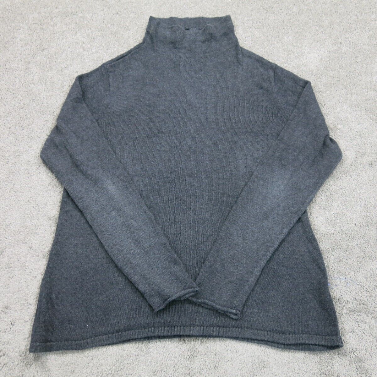 Old Navy Womens Pullover Sweater Knitted Mock Neck Long Sleeves Black Size Large