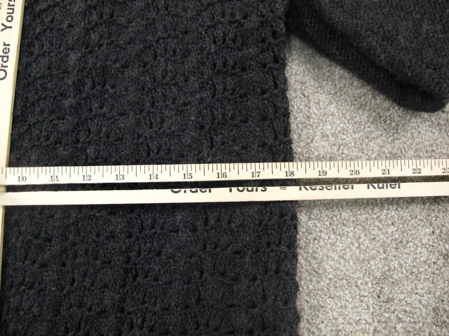 American Eagle Women Cardigan Sweater Knitted Open Front Long Sleeve Black SZ L