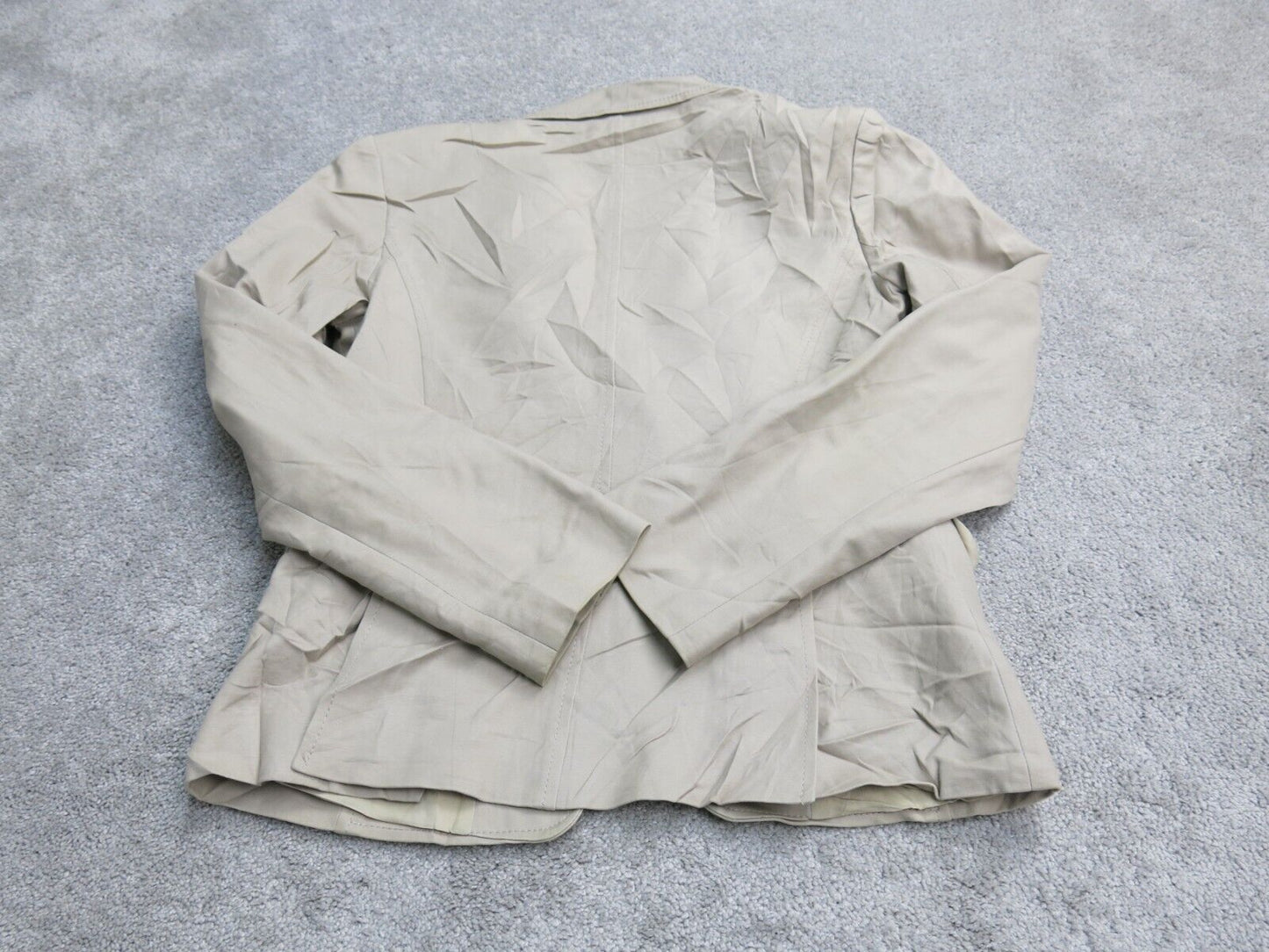 Banana Republic Womens Blazer Coat Stretch Long Sleeves Pockets Beige Size 4