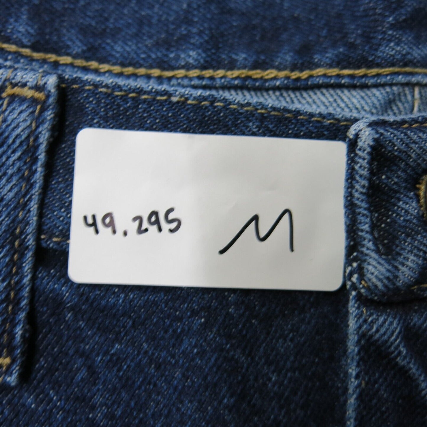 Wrangler Mens Jeans Straight Leg High Rise 100% Cotton Pockets Blue Size W48XL30
