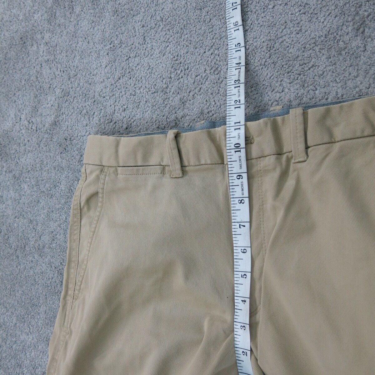 GAP Mens Pant Slim Straight Leg Chino Mid Rise Slash Pockets Khaki Size W32XL32