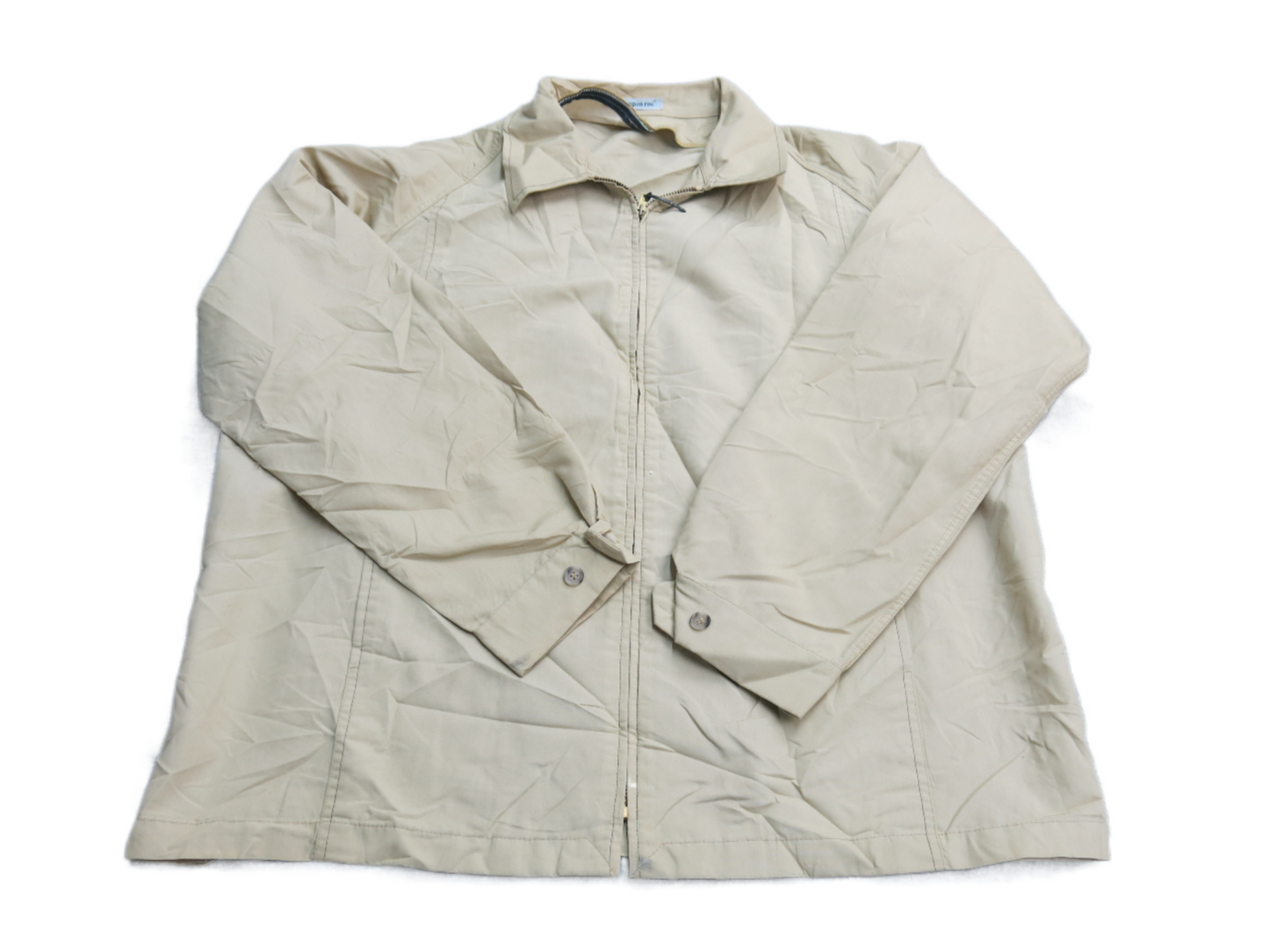 London Fog Mens Basic Jacket Full Zip Up Long Sleeves Beige Size 48 Extra Long