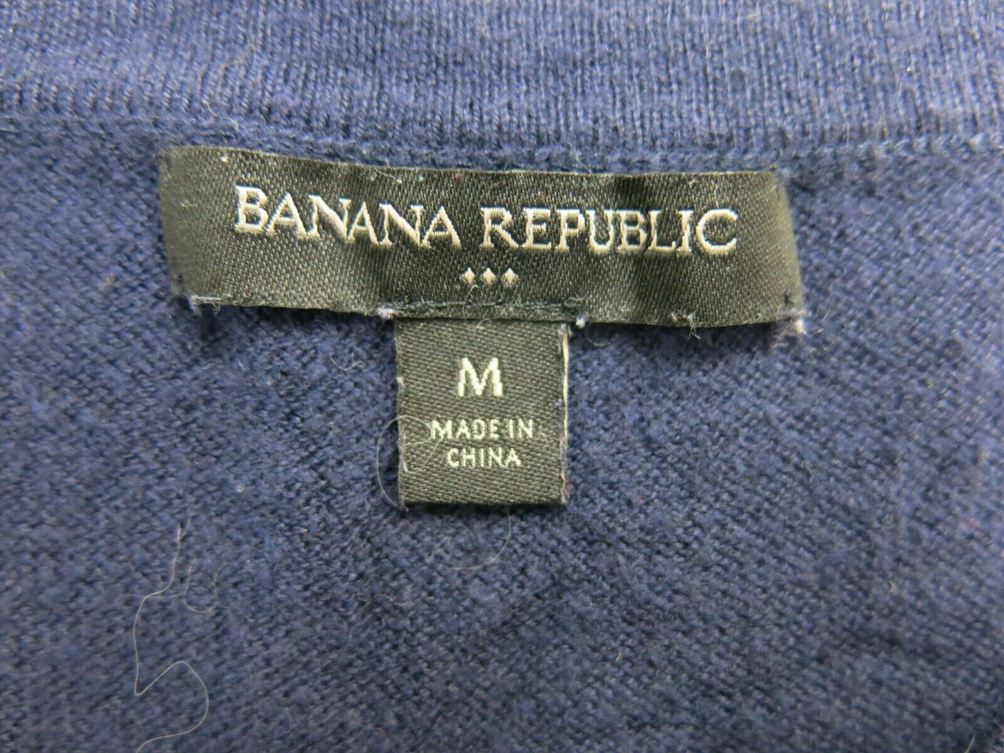 Banana Republic Women Pullover Knitted Sweater Crew Neck Bell Sleeve Blue Size M