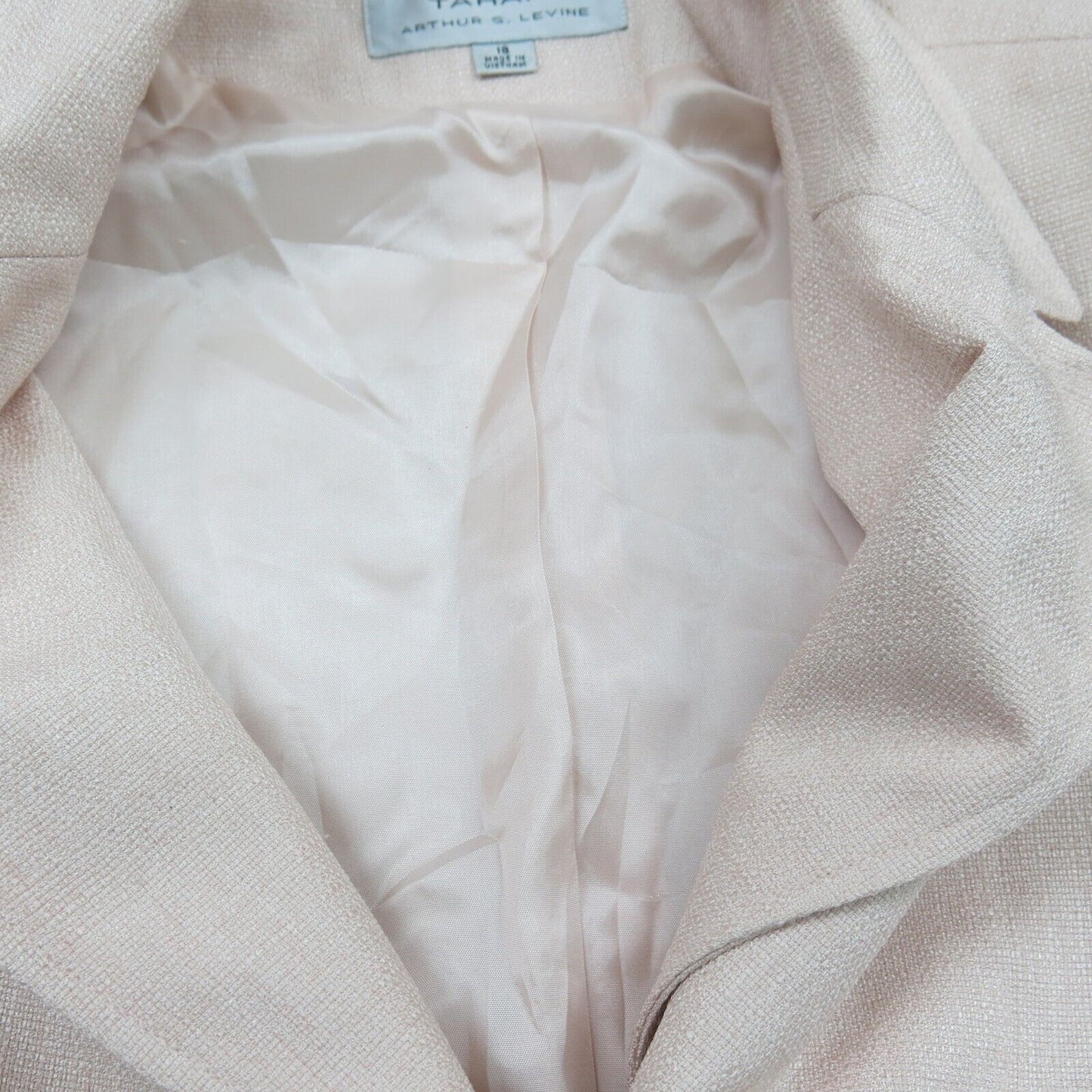 Tahari Womens Double Breasted Pea Coat Long Sleeve Light Pink Size 18