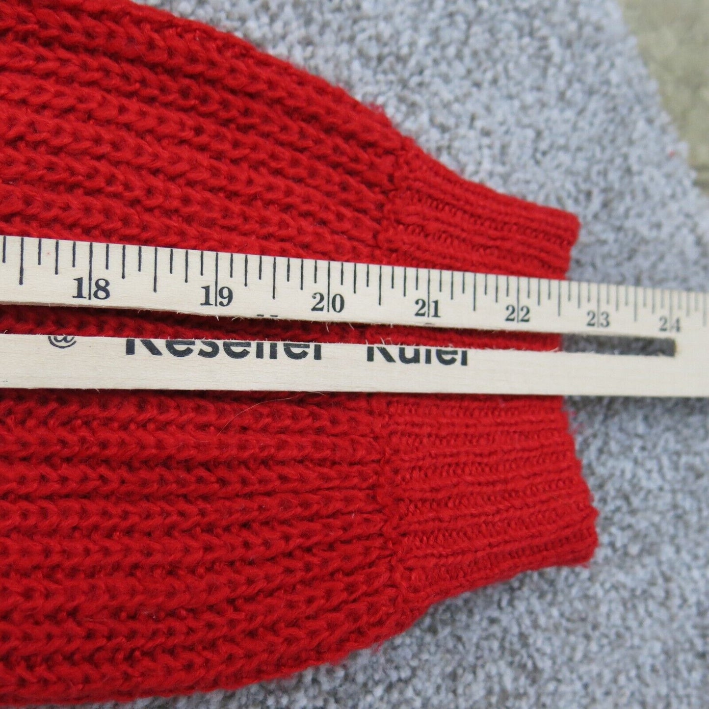 Forever 21 Womens Pullover Knitted Sweater Crew Neck Long Sleeve Red Size Medium