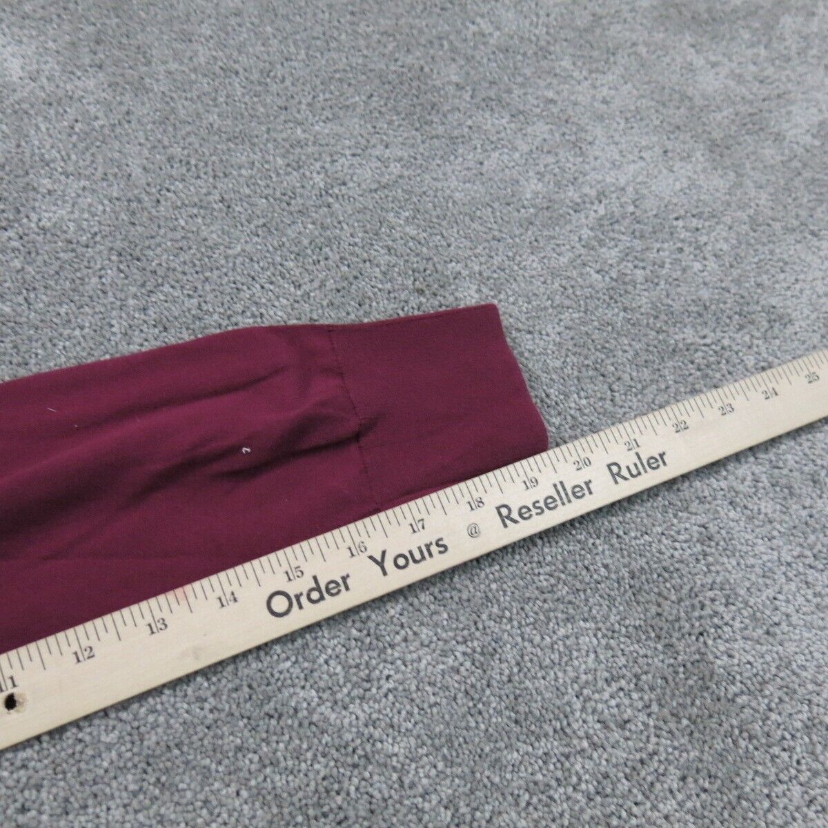 Lands End Womens Cardigan Sweater Knitted Font Button Long Sleeve Maroon Size L