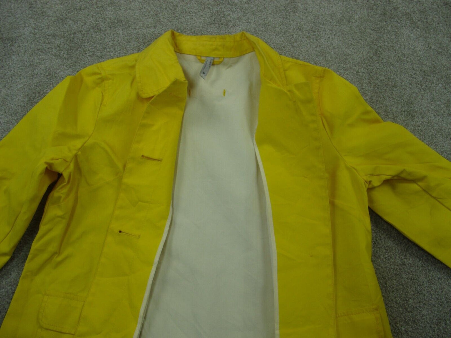 Old Navy Women Blazer Coat Single Breasted Long Sleeves Pockets Yellow Size M