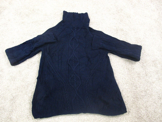 Banana Republic Womens Knitted Pullover Sweater Long Sleeve Navy Blue SZ X Small
