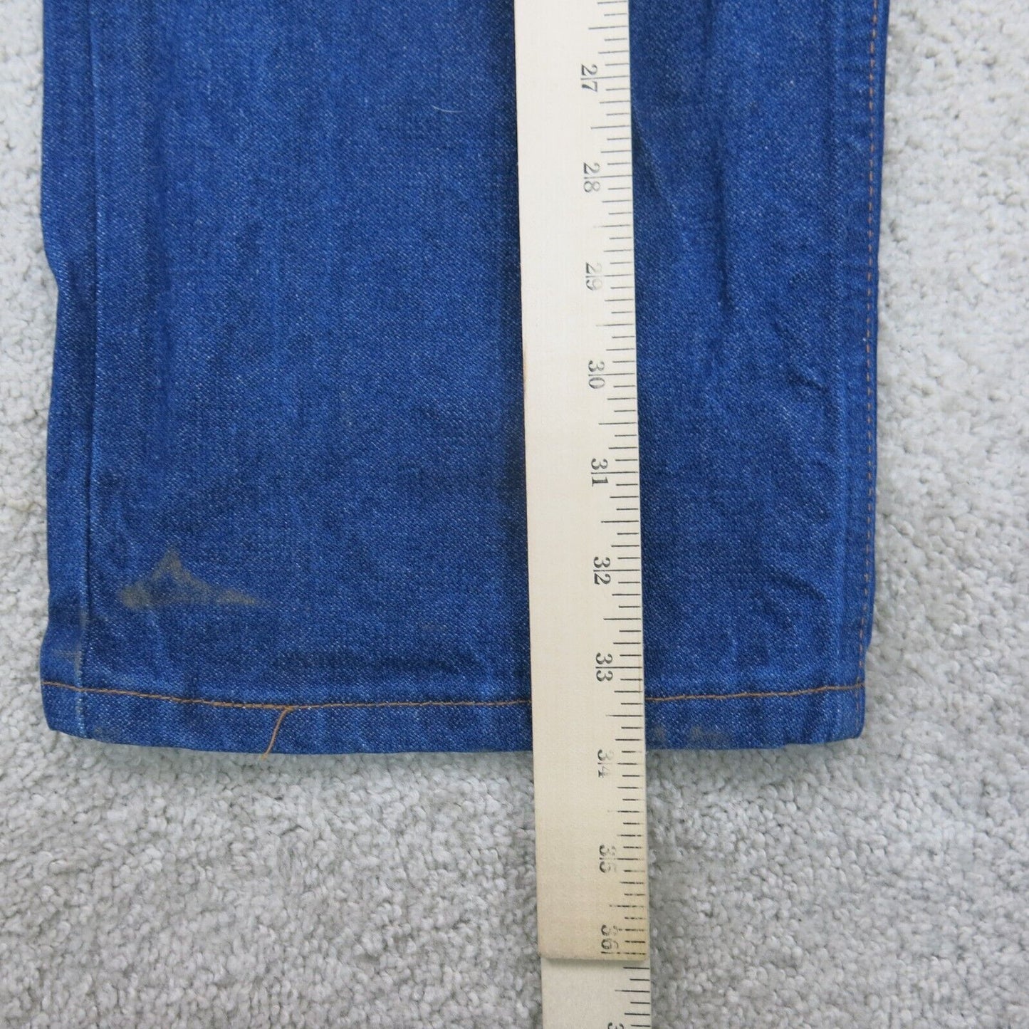 Wrangler Mens Jeans Straight Leg Denim High Rise Five Pockets Blue Size W44XL34