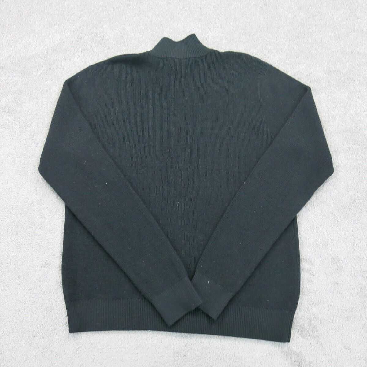 Michael Kors Womens Full Zip Up Sweater Jacket Long Sleeves Solid Black Size L