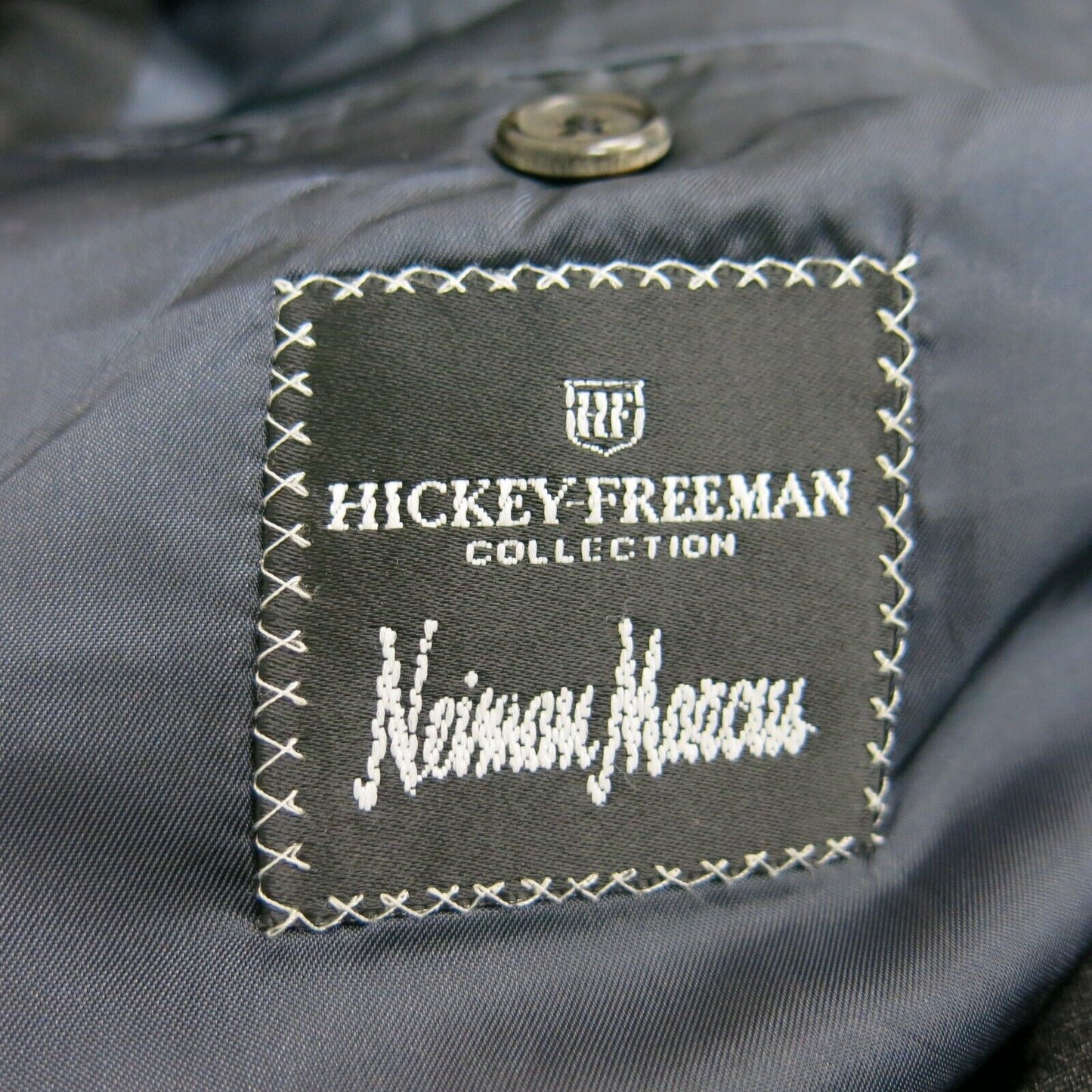 Hickey Freeman Mens Blazer Jacket Long Sleeve 2 Button Black Size 42